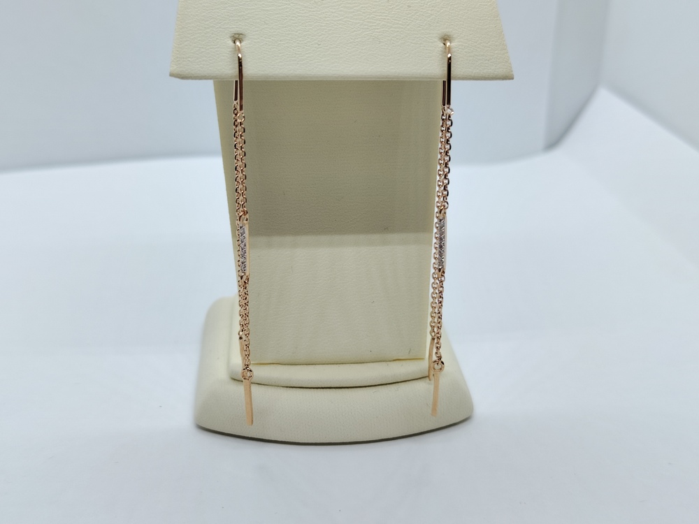 СЕРЬГИ ПРОДЕВКИ с камнями (Au 585)