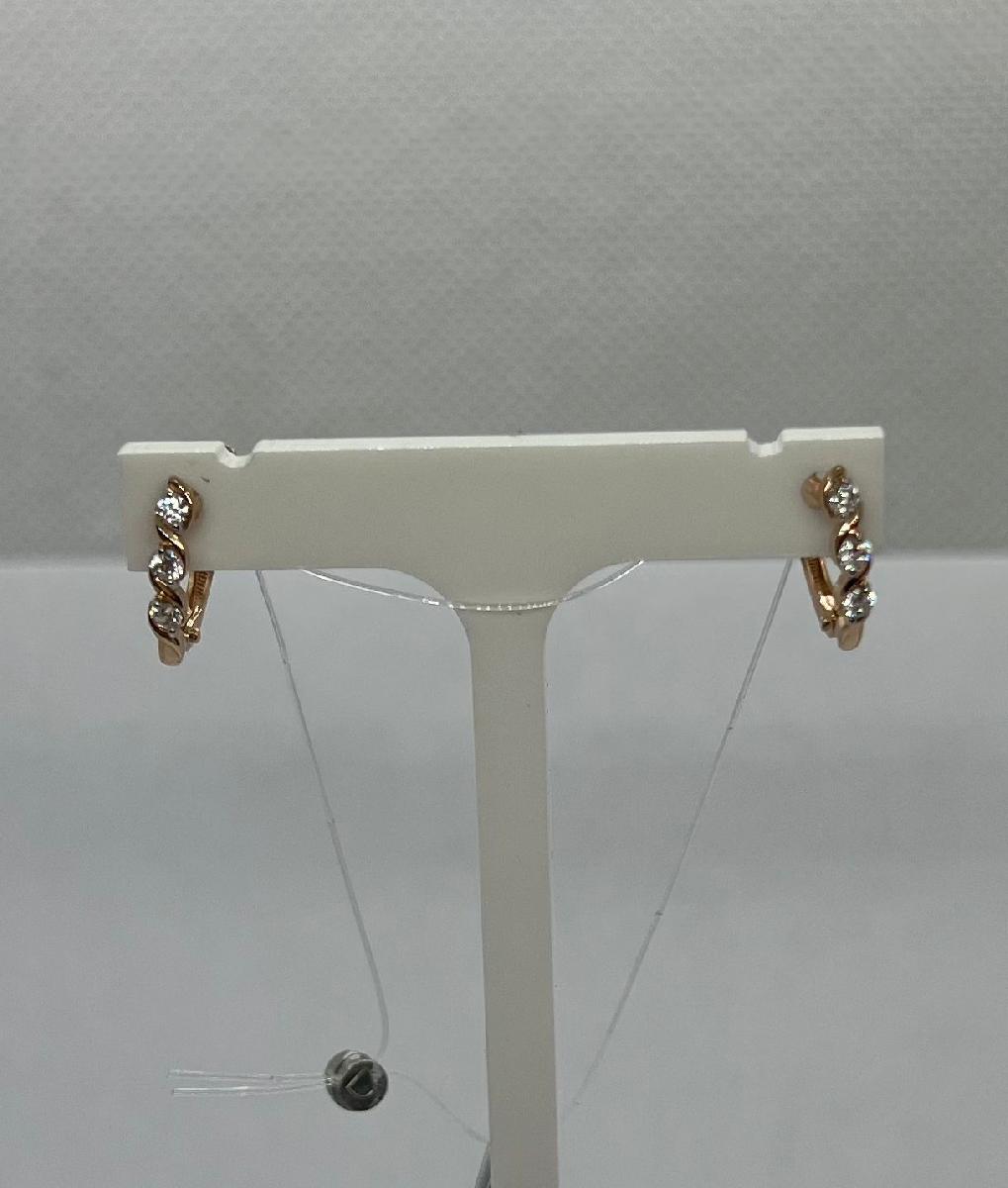 000552-1102 СЕРЬГИ С КАМНЯМИ (Au 585)