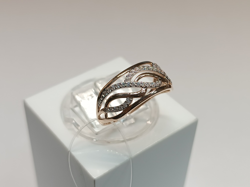 КОЛЬЦО С КАМНЯМИ (Au 585)