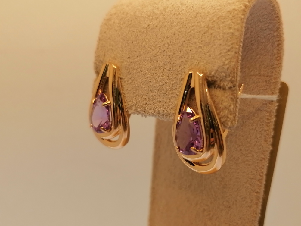 СЕРЬГИ АЛЕКСАНДРИТ (Au 585)