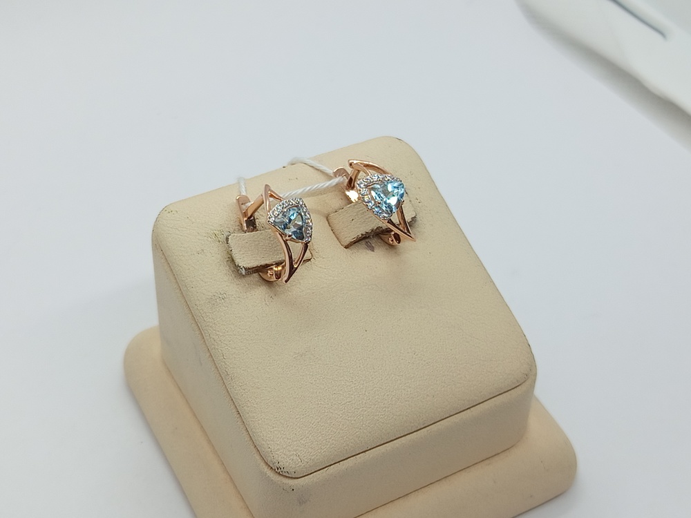 СКМИ585 СЕРЬГИ С КАМНЯМИ (Au 585)