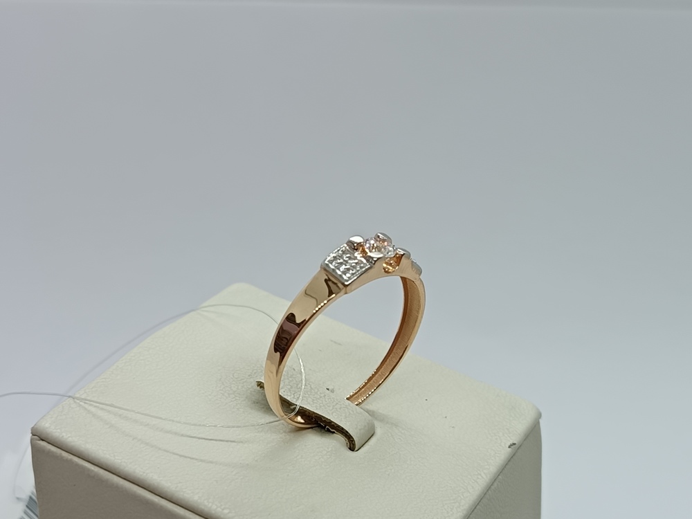 КОЛЬЦО С КАМНЯМИ (Au 585)