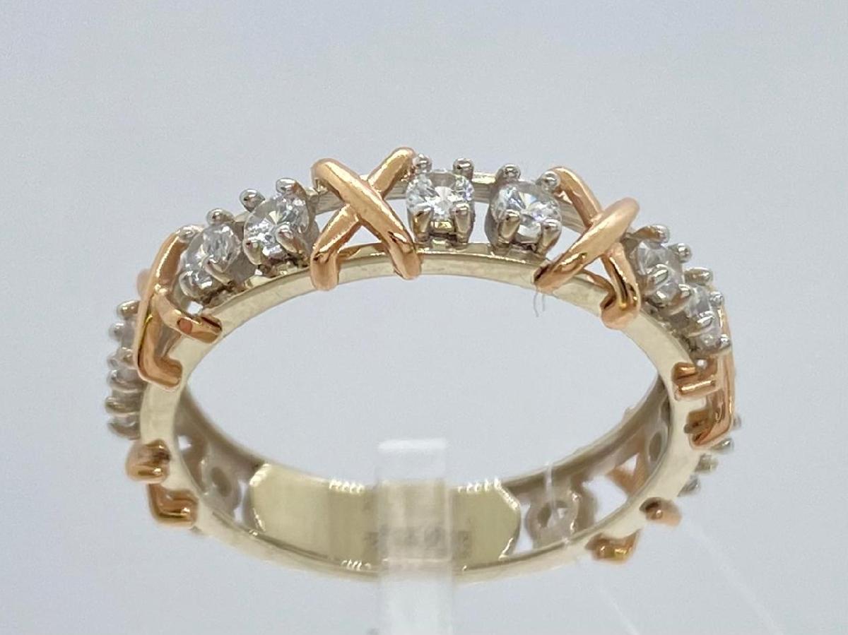 КОЛЬЦО С КАМНЯМИ (Au 585)