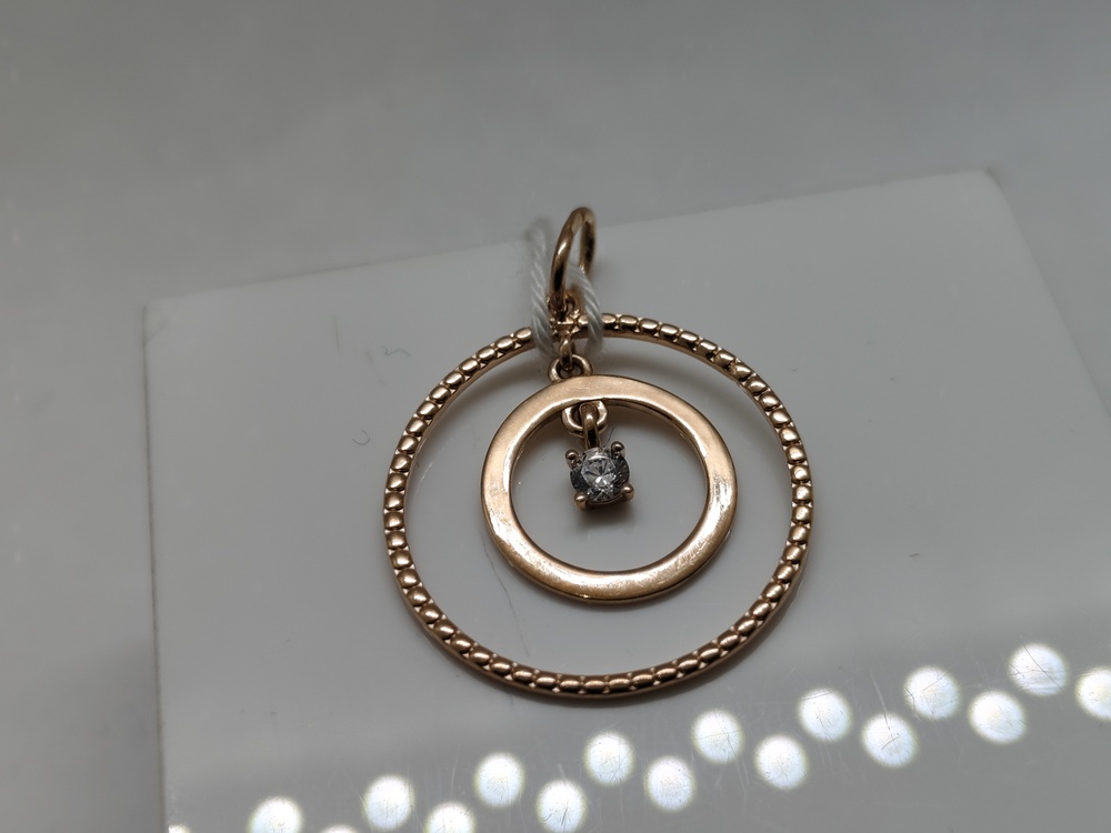 ПОДКМ585 ПОДВЕСКА С КАМНЕМ (Au 585)