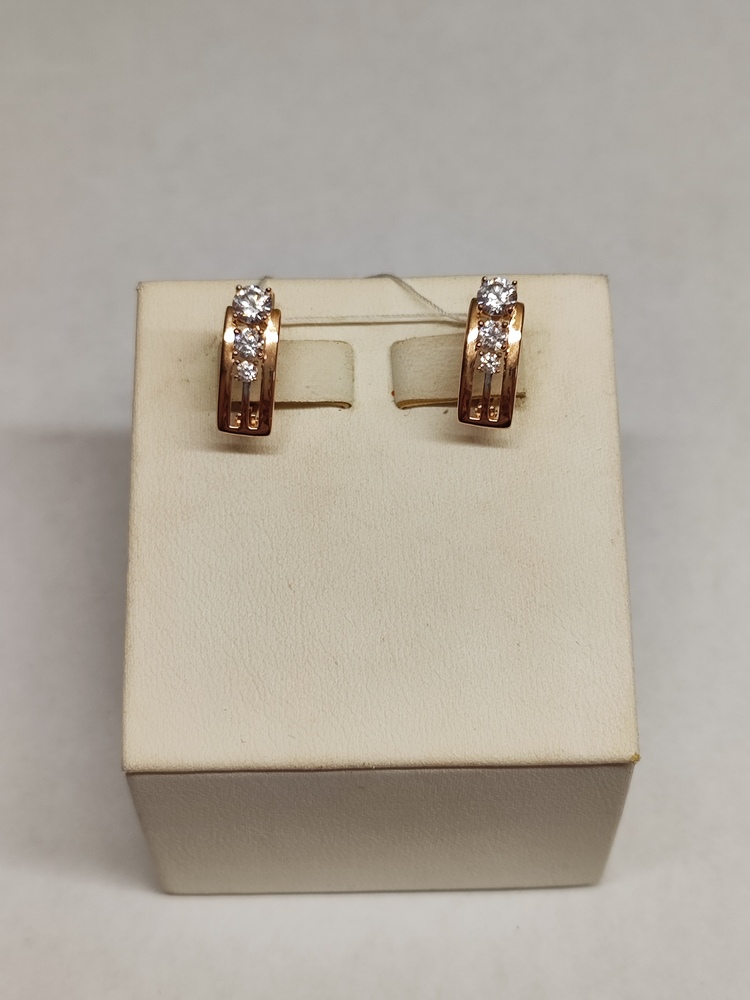 СКМИ585 СЕРЬГИ С КАМНЯМИ (Au 585)