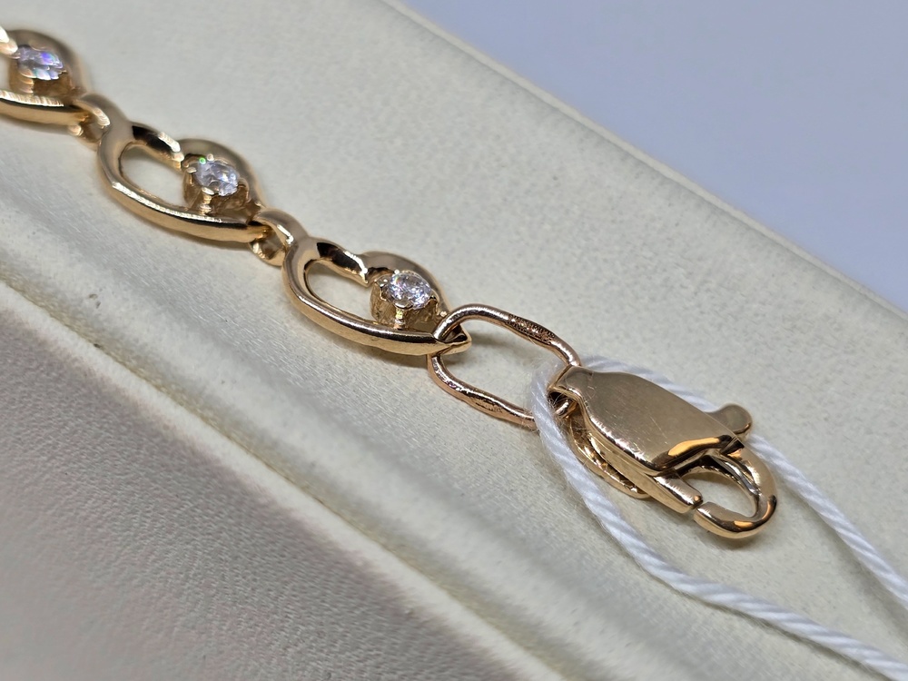 Б585 БРАСЛЕТ С КАМНЯМИ (Au 585)