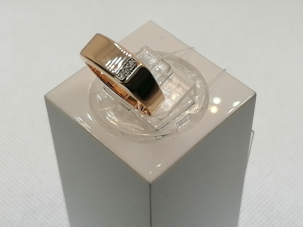 КОЛЬЦО ПЕЧАТКА с камнями (Au 585)