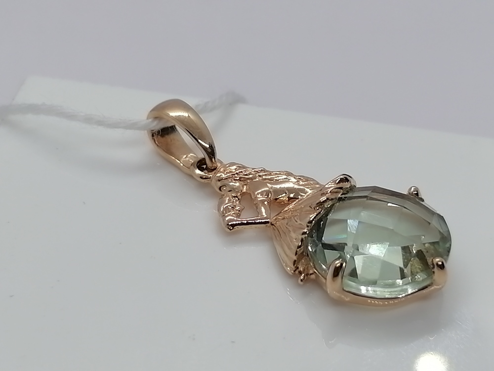 ПОДКМ585 ПОДВЕСКА С КАМНЕМ (Au 585)