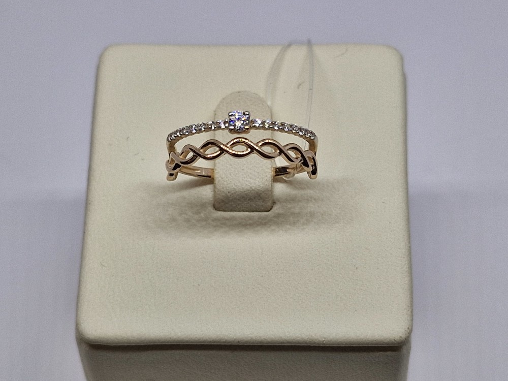 КОЛЬЦО С КАМНЯМИ (Au 585)