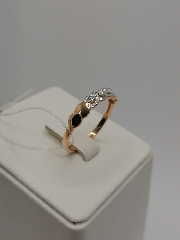 КОЛЬЦО С КАМНЯМИ (Au 585)