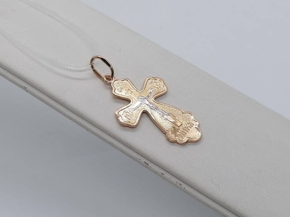 ПОДВЕСКА КРЕСТ без камня (Au 585)