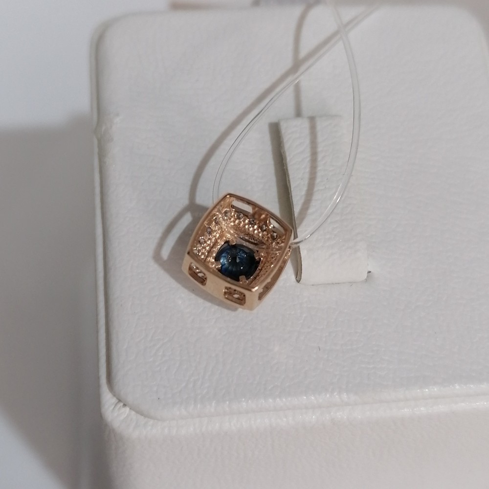 ПОДВЕСКА Бриллиант, сапфир (Au 585)