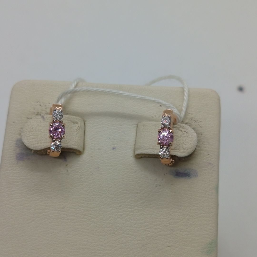 СКМИ585 СЕРЬГИ С КАМНЯМИ (Au 585)