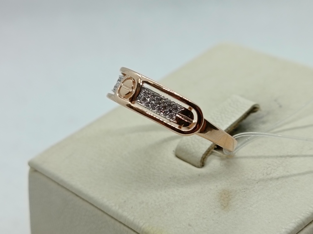 КОЛЬЦО С КАМНЯМИ (Au 585)