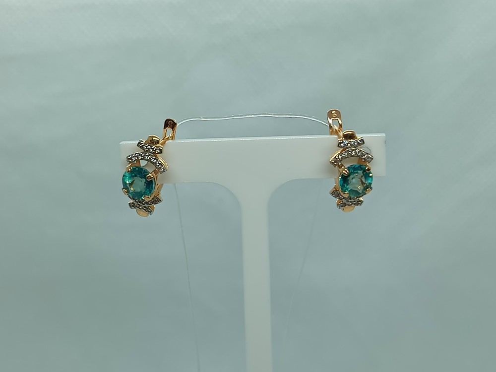 728803 СЕРЬГИ С КАМНЯМИ (Au 585)