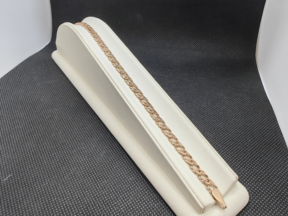 БРАСЛЕТ ПОЛНОВЕСНЫЙ Ромб двойной Au 585