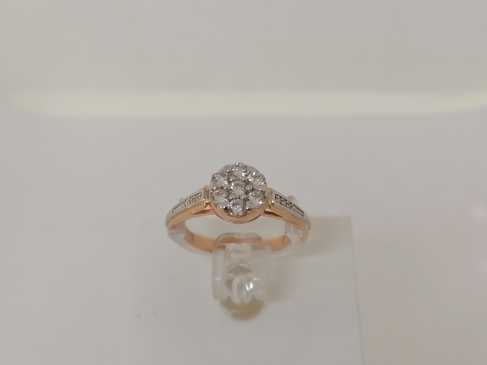 КОЛЬЦО С КАМНЯМИ (Au 585)