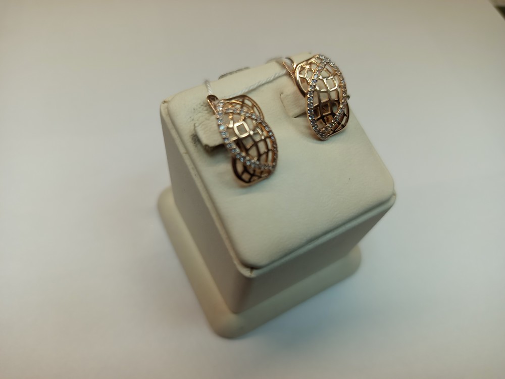 СКМИ585 СЕРЬГИ С КАМНЯМИ (Au 585)