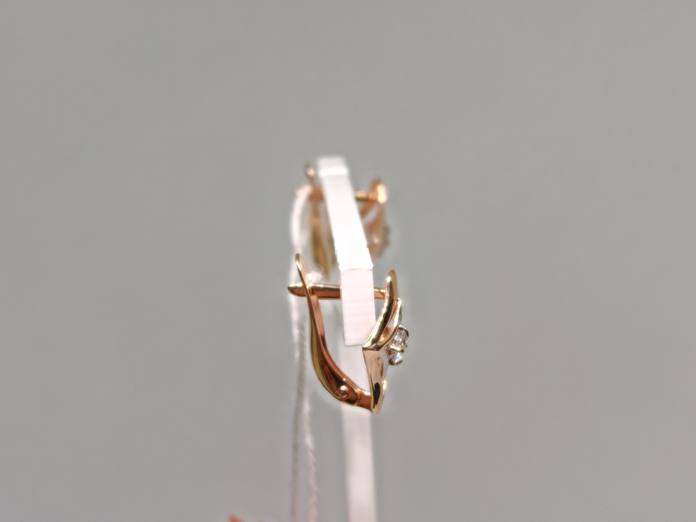 СЕРЬГИ С КАМНЕМ (Au 585)