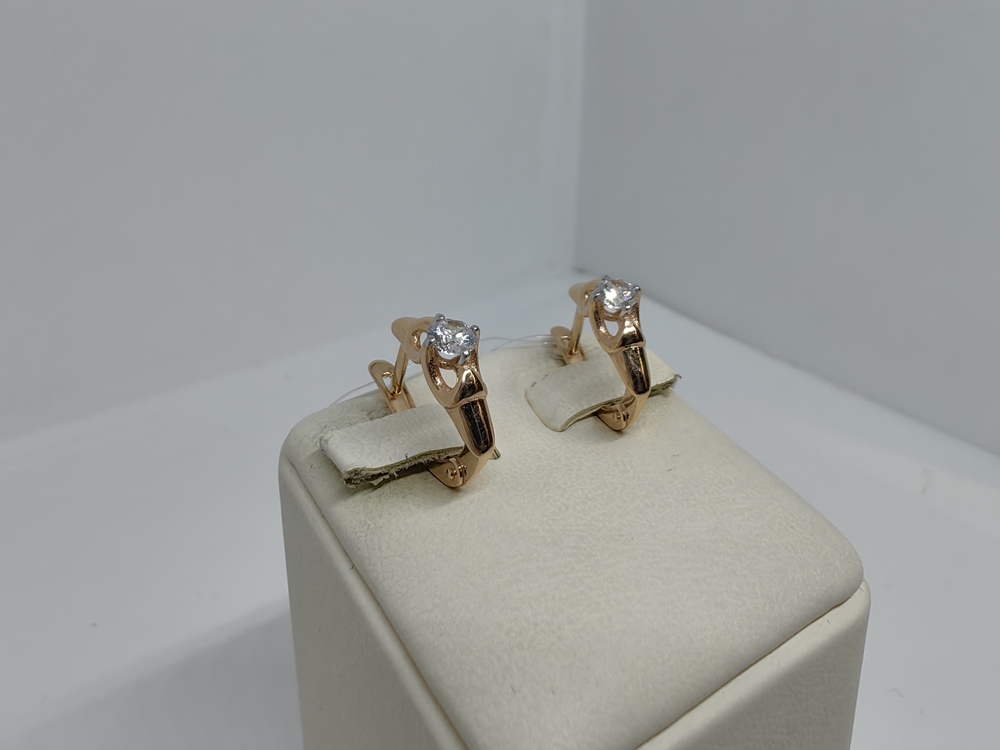 СЕРЬГИ С КАМНЕМ (Au 585)