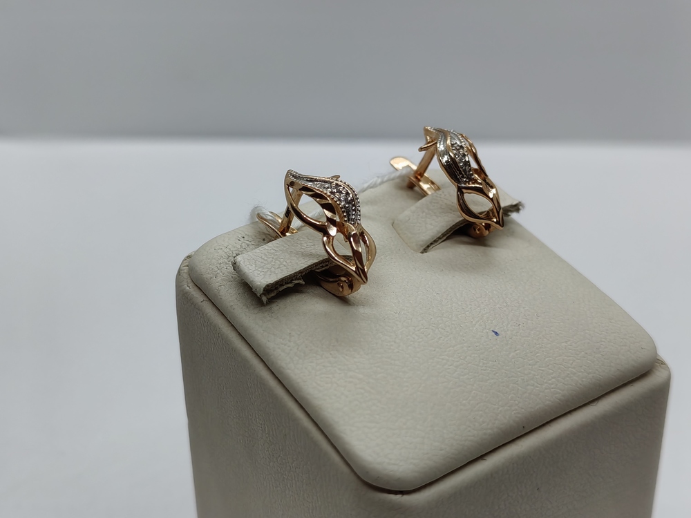 СКМИ585 СЕРЬГИ С КАМНЯМИ (Au 585)