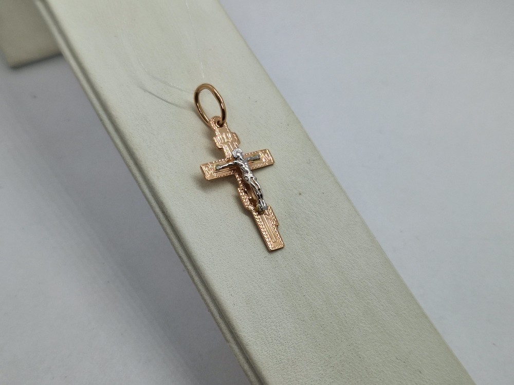 810-00268-10-00-00-02 ПОДВЕСКА КРЕСТ без камня (Au 585)