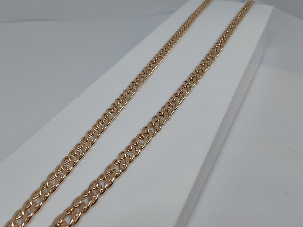 8080154П-55 ЦЕПЬ ПУСТОТЕЛАЯ Ромб двойной (Au 585)