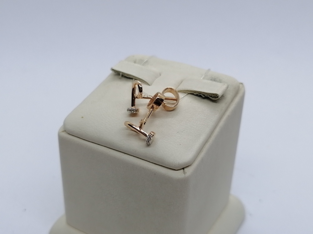 СЕРЬГИ ПУСЕТЫ с камнями (Au 585)