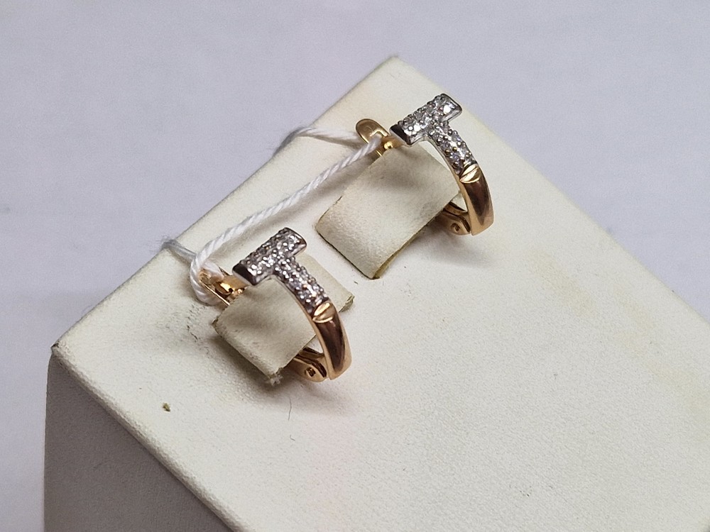 СКМИ585 СЕРЬГИ С КАМНЯМИ (Au 585)