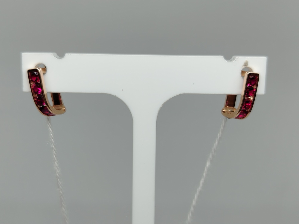 СКМИ585 СЕРЬГИ С КАМНЯМИ (Au 585)