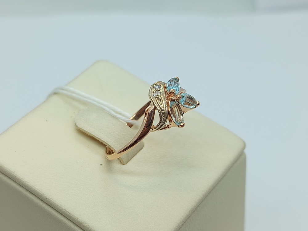 КОЛЬЦО С КАМНЯМИ (Au 585)