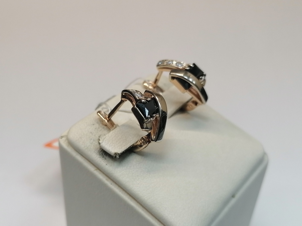 СКМИ585 СЕРЬГИ С КАМНЯМИ (Au 585)