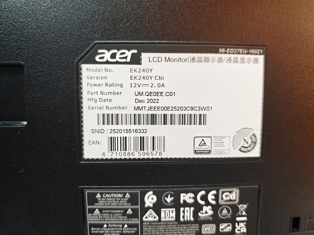 Монитор Acer EK240Y CBI
