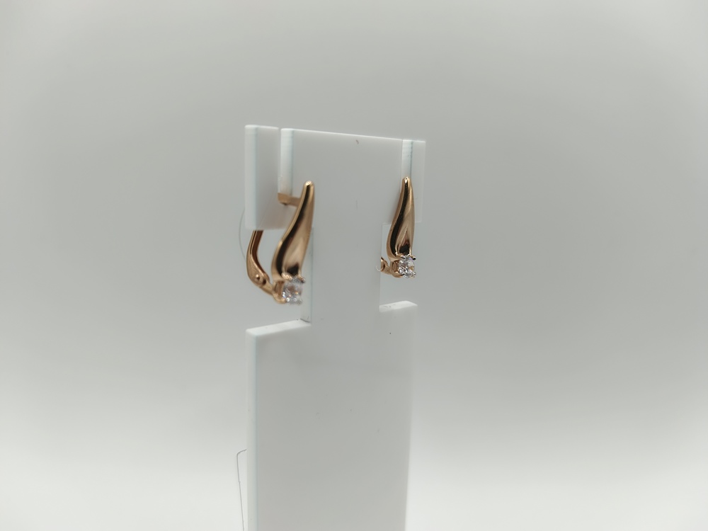 СЕРЬГИ С КАМНЕМ (Au 585)