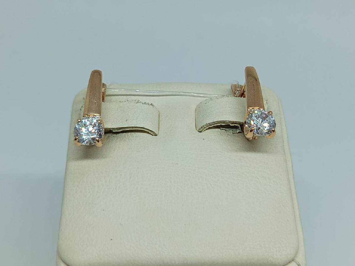 СЕРЬГИ С КАМНЕМ (Au 585)