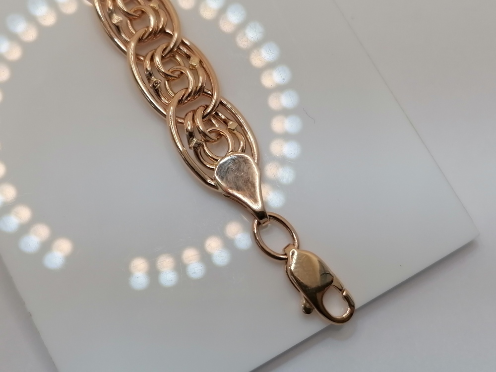 БРАСЛЕТ ПУСТОТЕЛЫЙ Нона бисмарк (Au 585)