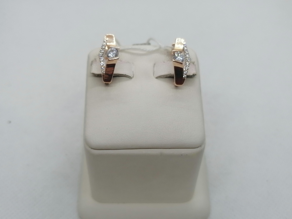СКМИ585 СЕРЬГИ С КАМНЯМИ (Au 585)