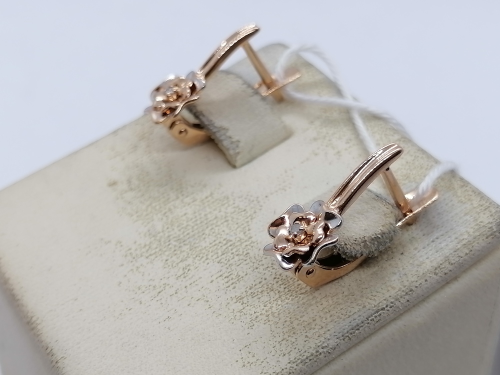 СЕРЬГИ С КАМНЕМ (Au 585)