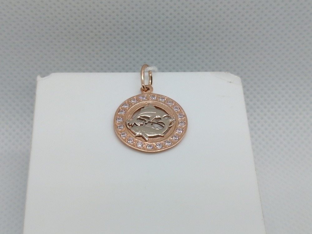 ПОДВЕСКА ЗНАК ЗОДИАКА РЫБЫ Au 585