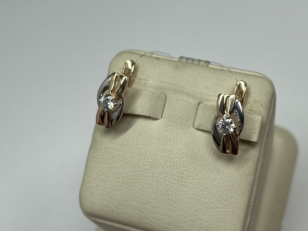 СЕРЬГИ С КАМНЕМ (Au 585)