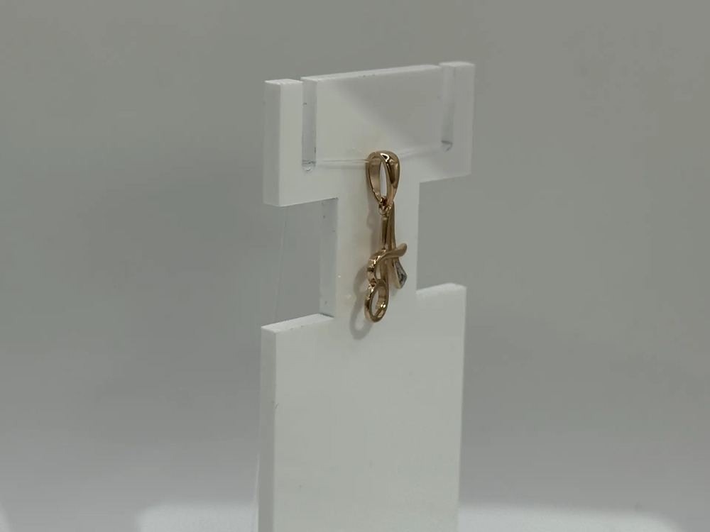 ПОДВЕСКА БУКВА А с камнем (Au 585)