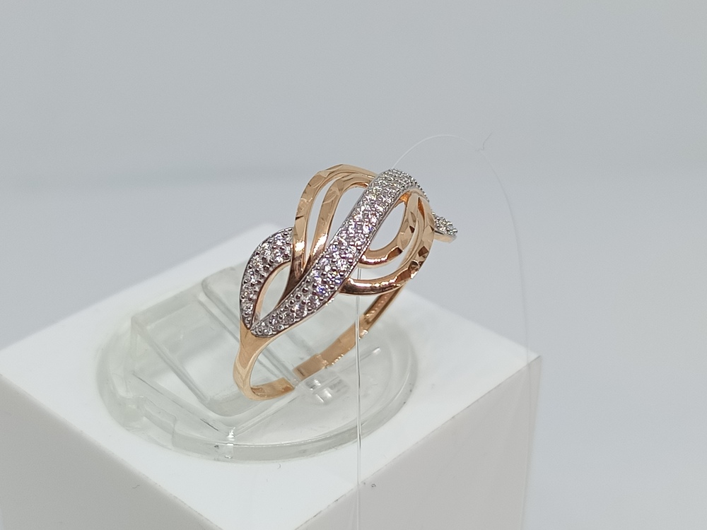 КОЛЬЦО С КАМНЯМИ (Au 585)