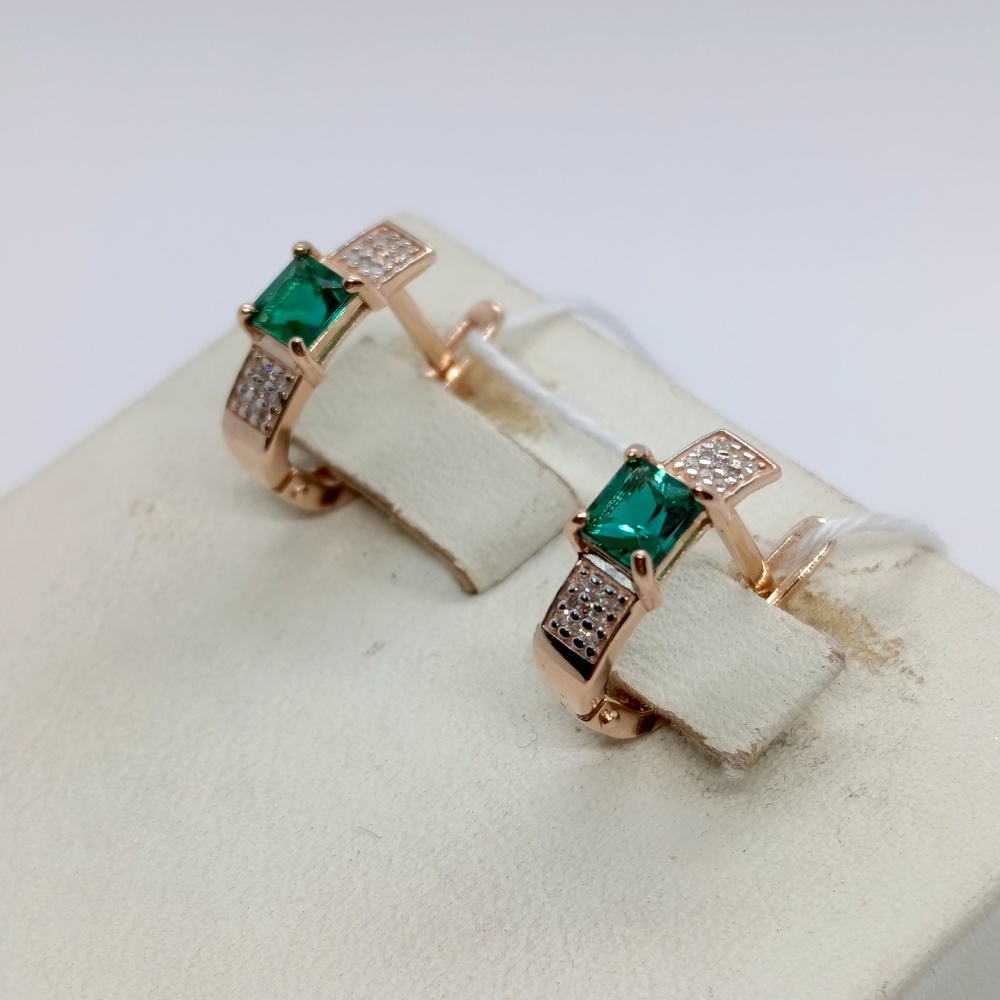 СКМИ585 СЕРЬГИ С КАМНЯМИ (Au 585)