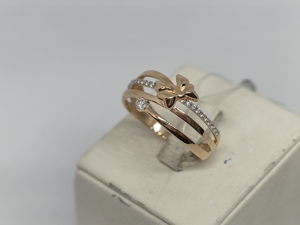 КОЛЬЦО С КАМНЯМИ (Au 585)