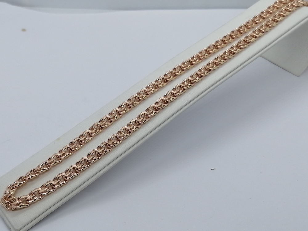 10090380155 ЦЕПЬ ПУСТОТЕЛАЯ Бисмарк (Au 585)