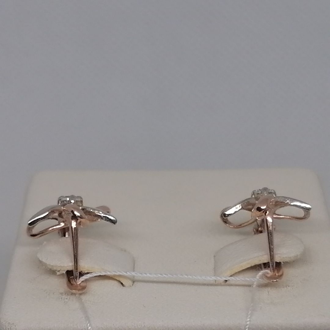 СКМ585 СЕРЬГИ С КАМНЕМ (Au 585)