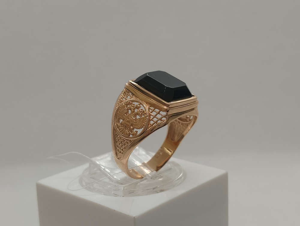 821466Аг.Ч КОЛЬЦО ПЕЧАТКА с камнем (Au 585) 821466Аг.Ч КОЛЬЦО ПЕЧАТКА с камнем (Au 585)
