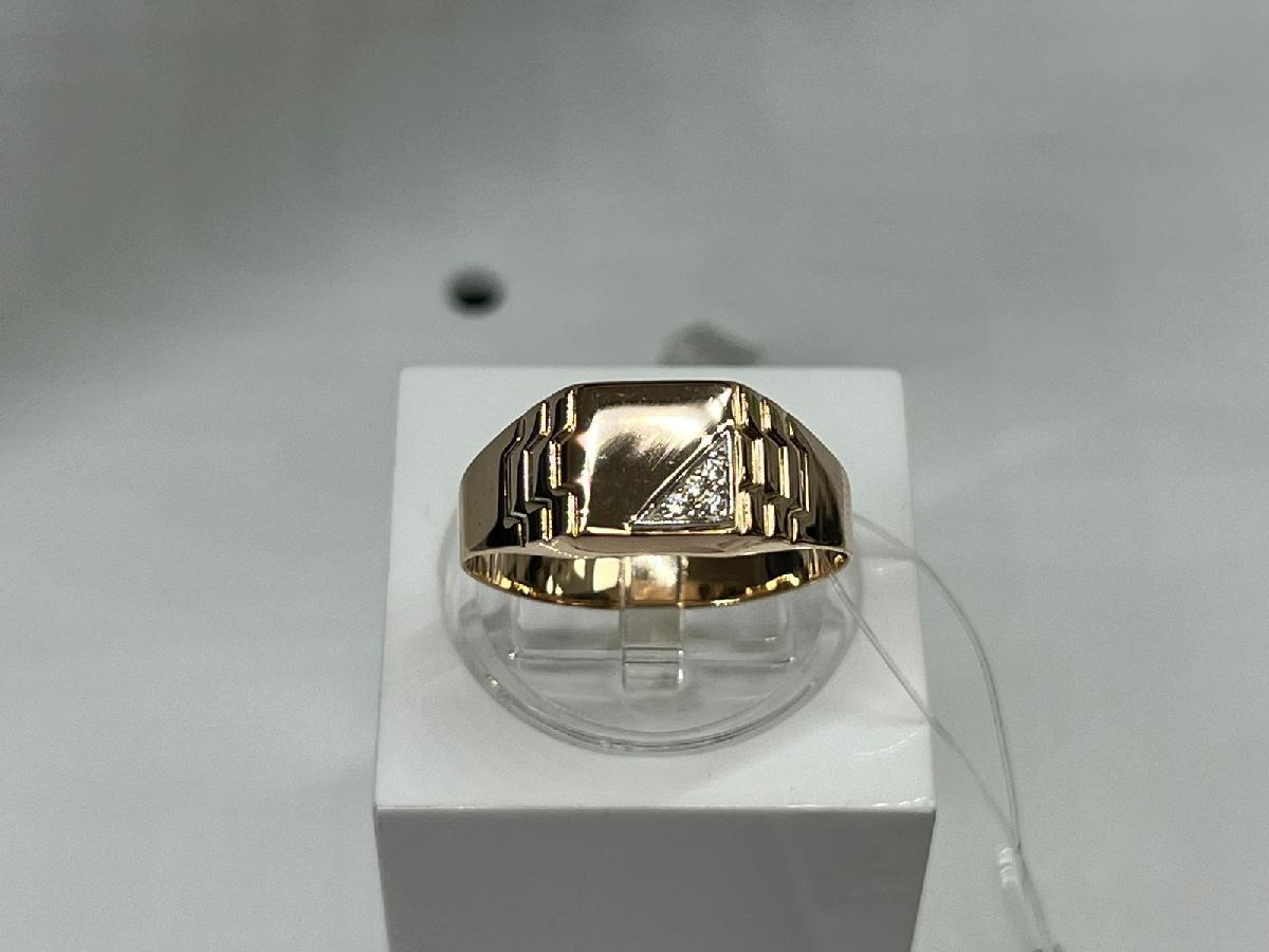 04-61-0190-00 КОЛЬЦО ПЕЧАТКА с камнями (Au 585)