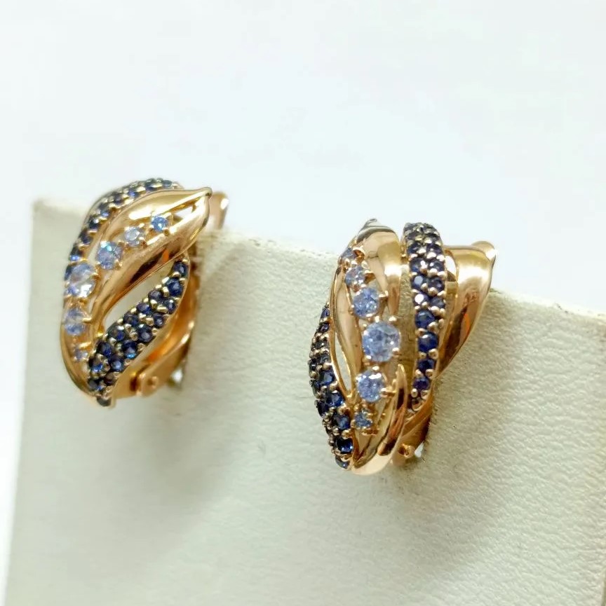 СЕРЬГИ С КАМНЯМИ (Au 585)