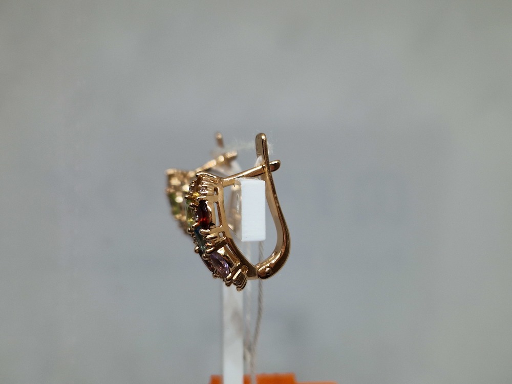 СКМИ585 СЕРЬГИ С КАМНЯМИ (Au 585)